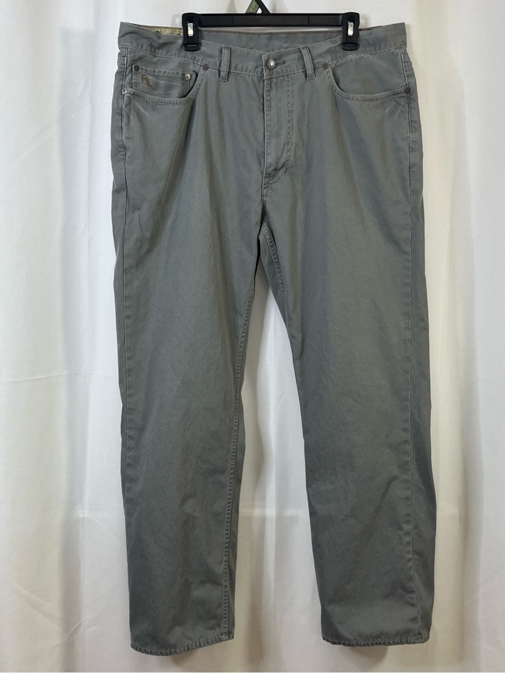 Vintage 1990s Polo Ralph Lauren 650 Straight Fit Gray Chinos Size 38x30